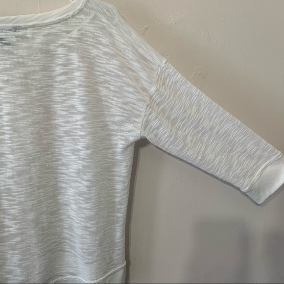 🧡3/$30 Joe Fresh White Sheet Quarter Sleeve Top - Picture 5 of 6